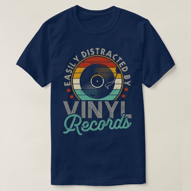 Funny Vinyl Records Lover T-Shirt (Design Front)