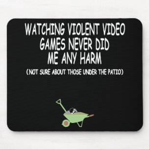 Funny violent video games mouse mat
