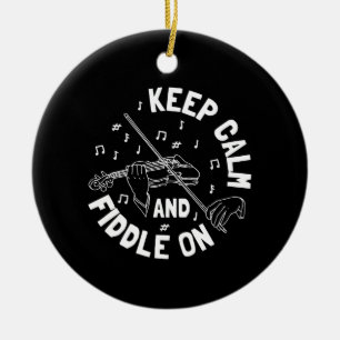 Funny Violin Violin Player Ceramic Tree Decoration