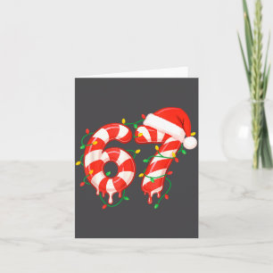 Funny Viral Christmas 67 Candy Canes Meme Santa Ho Card