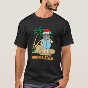 Funny Virginia Beach Vacation Santa Theme Men Wome T-Shirt