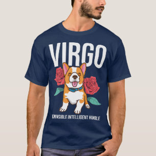 Funny Virgo Zodiac Sign Dog Corgi Aesthetic Astrol T-Shirt