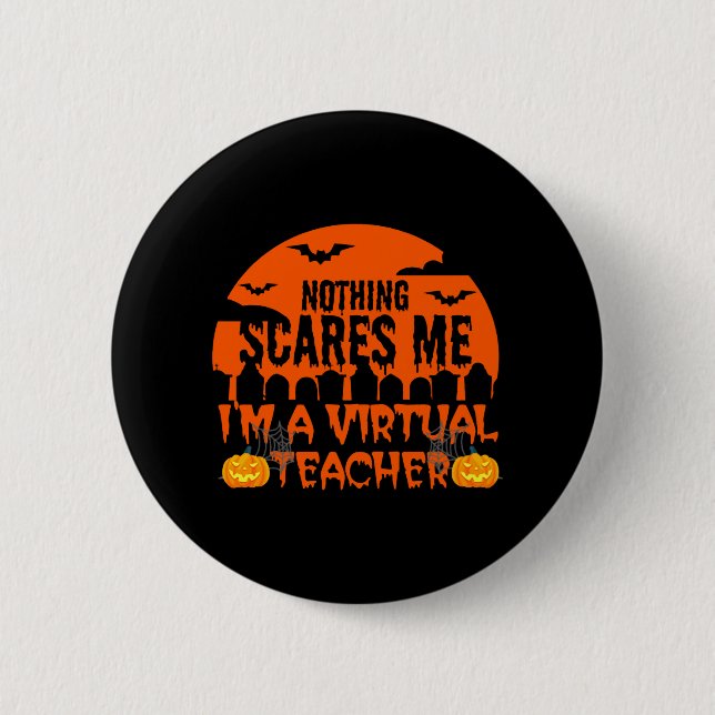 Funny Virtual Teacher 6 Cm Round Badge (Front)