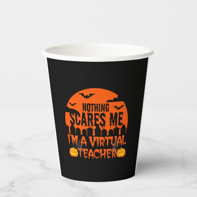 Funny Virtual Teacher Paper Cups (Front)