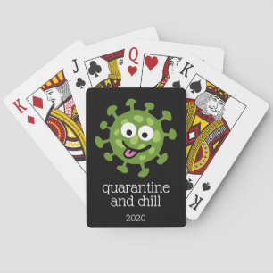 Funny Virus with Eyes - Quarantine and Chill 2020 Playing Cards
