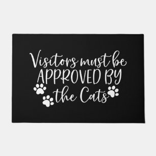 Funny- Visitors Must Be Approved by the Cats Doormat