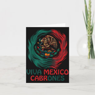 Funny Viva Mexico Cabrone Independence Day Mexican Card