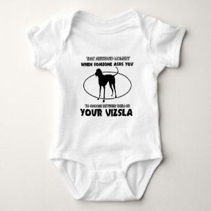 Funny Vizsla designs Baby Bodysuit