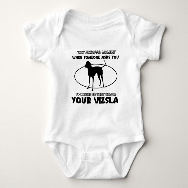 Funny Vizsla designs Baby Bodysuit (Front)