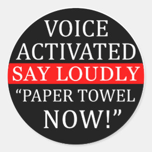 Funny Voice Activated   Paper Towel Prank Sticker