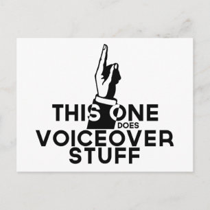 Funny Voiceover - Vintage This One Does Voiceovers Postcard