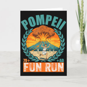 Funny Volcano Pompeii Fun Run Geography Volcanolog Card