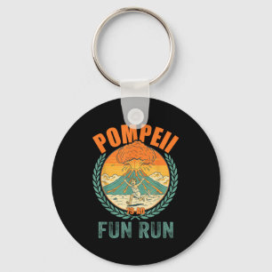 Funny Volcano Pompeii Fun Run Geography Volcanolog Key Ring