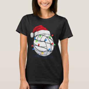Funny Volleyball Ball Christmas Graphics Lights Lo T-Shirt