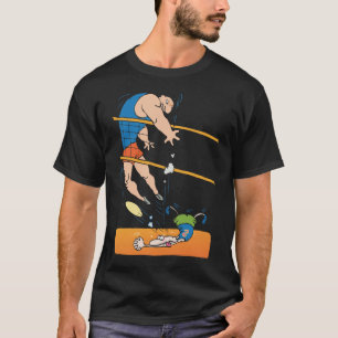 Funny Volleyball Black T-Shirt