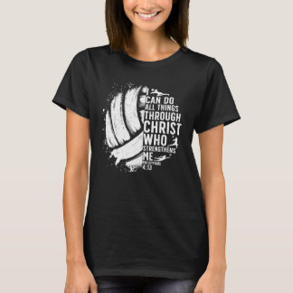 Funny Volleyball Christian Design For Men Women Bo T-Shirt