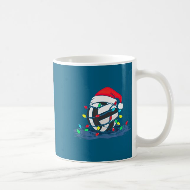 Funny Volleyball Christmas Graphics Lights Lover P Coffee Mug (Right)