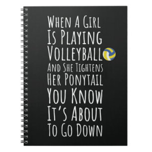 Funny Volleyball Gifts For Teen Girls Player Team Notebook