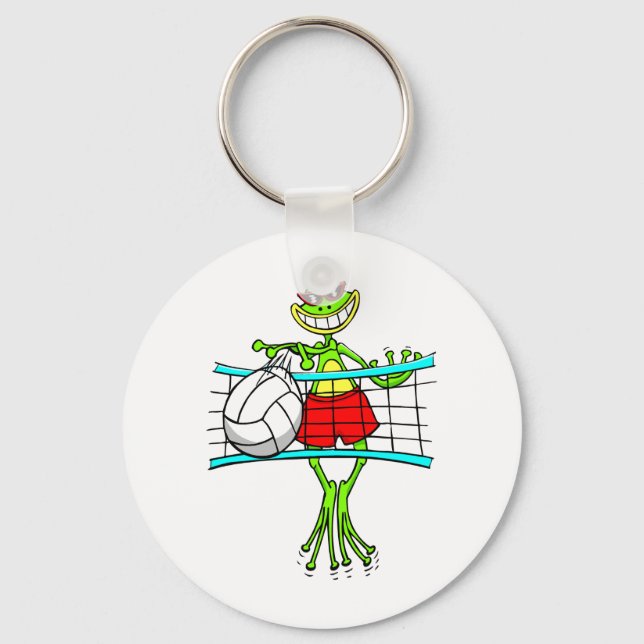 Funny Volleyball Key Ring (Front)