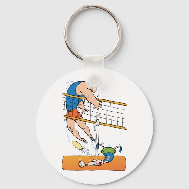 Funny Volleyball Key Ring (Front)