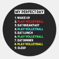 Funny Volleyball Lover My Perfect Volleyball Day 