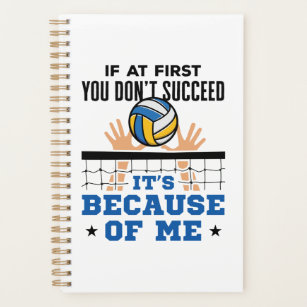 Funny Volleyball Middle Block If Don't Succeed Planner