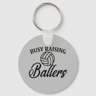 Funny Volleyball Mom Dad Key Ring