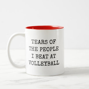 Funny Volleyball Player Two-Tone Coffee Mug