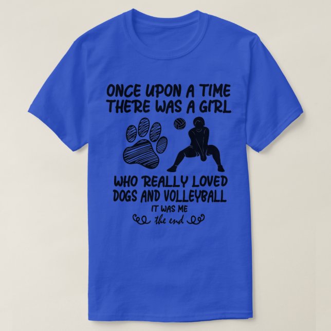 funny volleyball s for teen girls who loves dogs  T-Shirt (Design Front)