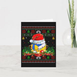 Funny Volleyball Santa Claus Hat Ugly Christmas Sw Card