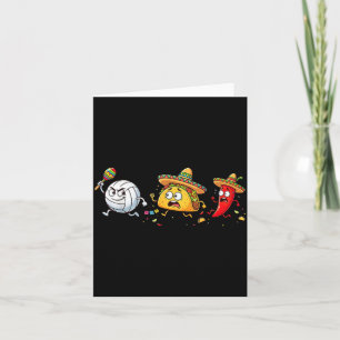 Funny Volleyball Taco Cinco De Mayo Womens Mens Card