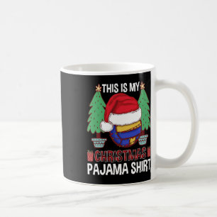 Funny Volleyball Team Ugly Christmas Lights Pajama Coffee Mug
