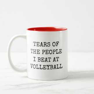 Funny Volleyball Two-Tone Coffee Mug