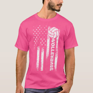 Funny Volleyball Usa Patriotic Athlete T-Shirt