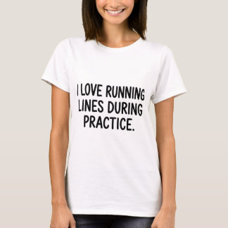 Funny Volleyball White Lie Running Lines T-Shirt
