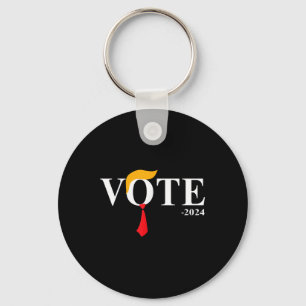 Funny Vote Trump 2024 Hair Tie Key Ring