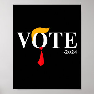 Funny Vote Trump 2024 Hair Tie Poster