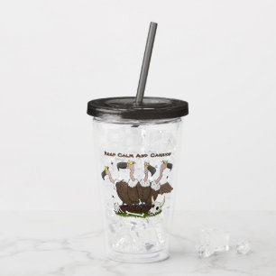 Funny vultures humour cartoon acrylic tumbler