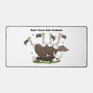 Funny vultures humour cartoon desk mat