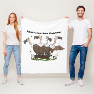 Funny vultures humour cartoon fleece blanket
