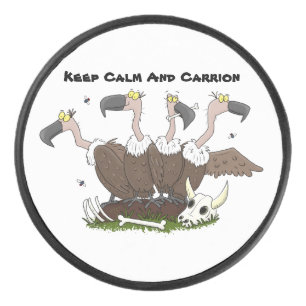 Funny vultures humour cartoon hockey puck