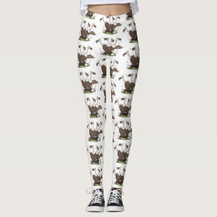 Funny vultures humour cartoon leggings