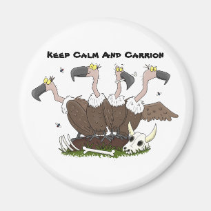 Funny vultures humour cartoon magnet