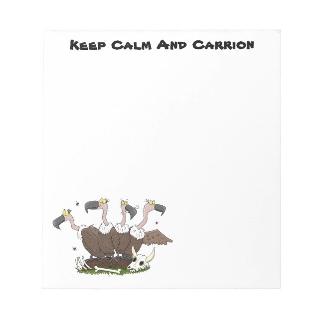Funny vultures humour cartoon notepad (Front)