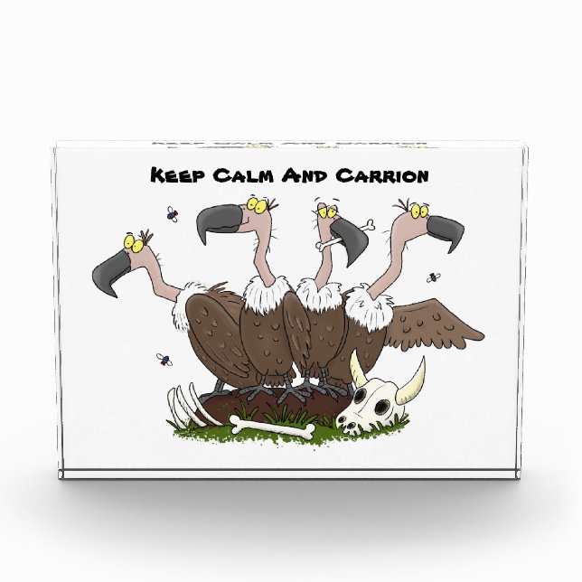 Funny vultures humour cartoon photo block (Front)