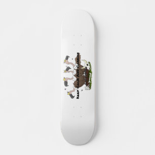 Funny vultures humour cartoon skateboard