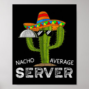 Funny Waiter For Men Funny Waitress For Women Food Poster