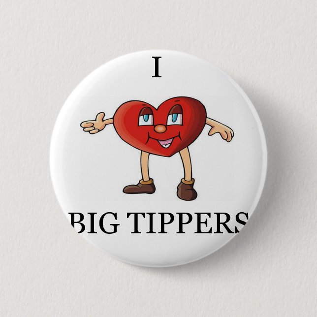 funny waitress joke 6 cm round badge (Front)