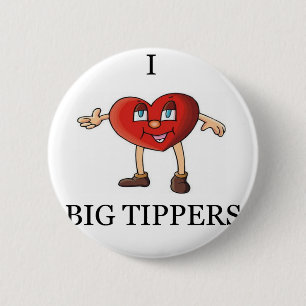 funny waitress joke 6 cm round badge
