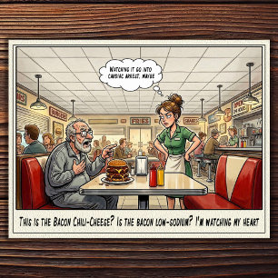 Funny Waitress Life Restaurant Humour Postcard